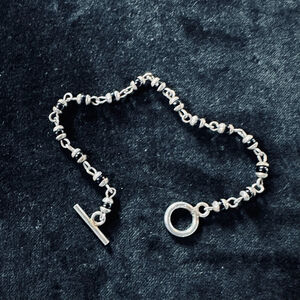 Women's 925 Silver and Black Beaded Bracelet